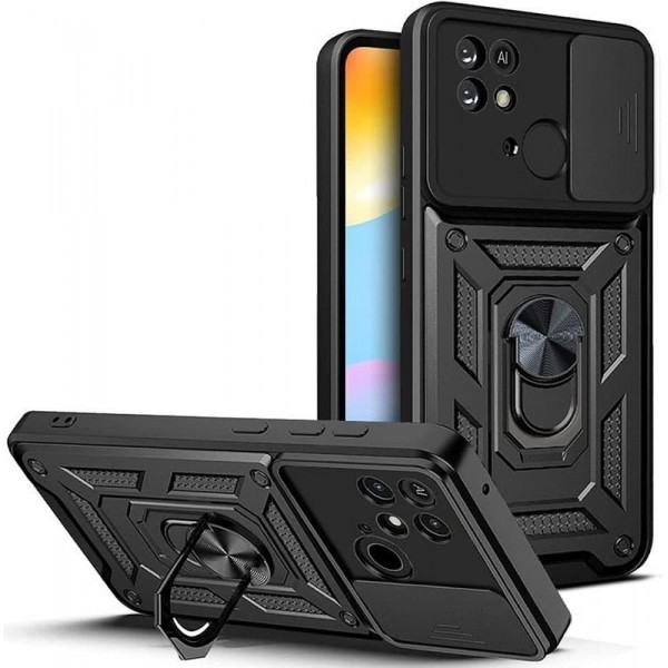 Epik Чохол Camshield Serge Ring for Magnet для Xiaomi Redmi 10C/Poco C40 Чорний (Код товару:23355) Харьков - изображение 1