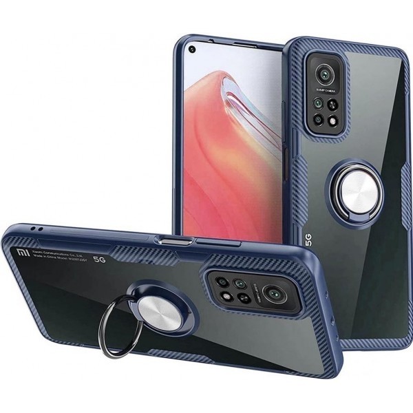 Чохол Deen Crystal Ring for Magnet для Xiaomi Mi 10T/Mi 10T Pro прозорий/Dark Blue (Код товару:18581 Харьков - изображение 1