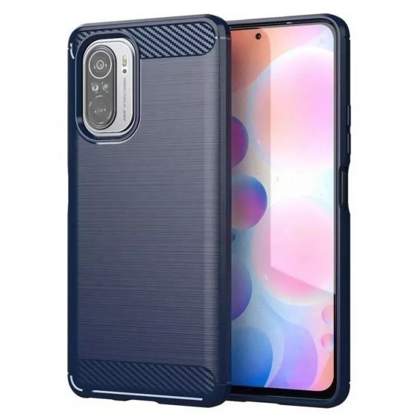 Чохол iPaky Carbon Fiber для Xiaomi Redmi K40/K40 Pro/K40 Pro+/Poco F3/Mi 11i Blue (Код товару:21462 Харьков - изображение 1