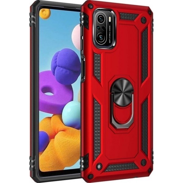 Чохол Serge Ring for Magnet для Xiaomi Redmi K40/K40 Pro/K40 Pro+/Poco F3/Mi 11i Red (Код товару:178 Харьков - изображение 1