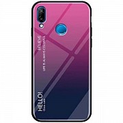 Чохол Glass Gradient Hello для Xiaomi Redmi 7 Purple/Blue (Код товару:12905) Харьков