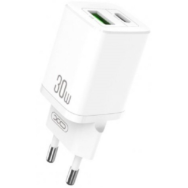 Мережевий зарядний пристрій XO HN238A USB-C/USBA PD QC3.0 30W 3A White (Код товару:26679) Харьков - изображение 1