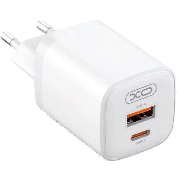 Мережевий зарядний пристрій XO L96 USB-C/USB-A PD QC3.0 30W 3A White (Код товару:26680) Харьков - изображение 1