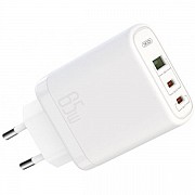 Мережевий зарядний пристрій XO CE04 Double USB-C/USB-A GaN 45/65W 5A White (Код товару:26678) Харьков