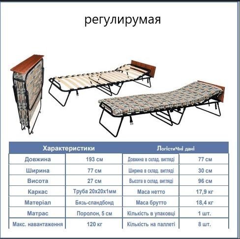 Раскладушка-Вертолет (С матрасом) Одесса - изображение 1