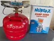 Комплект газовий кемпинговий : 1 балон + 1 тарілка + 1 обігрівач NURGAZ NG-309 Киев