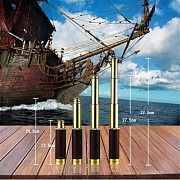 Ретро піратський телескоп з масштабуванням 25x30, кишеньковий монокуляр Киев