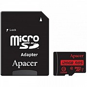 Карта пам'яті Apacer microSDHXC 128GB UHS-I Class 10 + SD-адаптер (AP128GMCSX10U5-R) (Код товару:141 Харьков