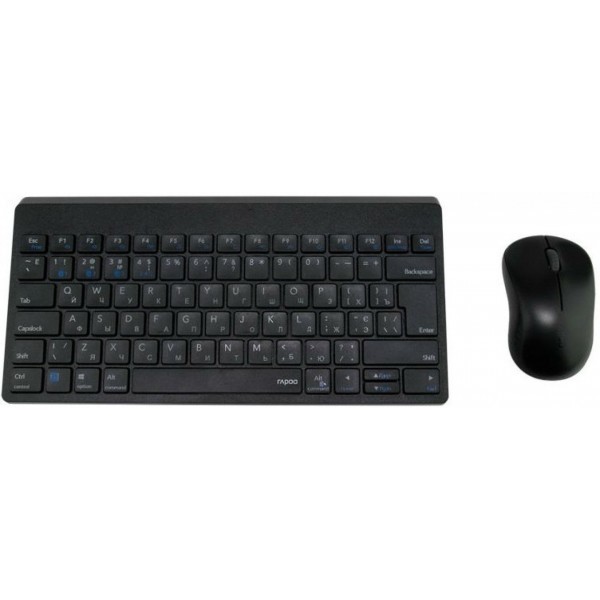 Комплект (клавіатура, мишка) Rapoo 8000M Wireless Black (Код товару:16265) Харьков - изображение 1