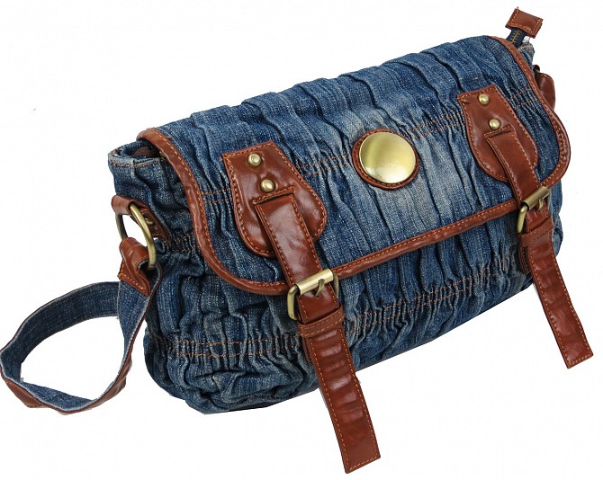 Женская сумка через плечо Fashion jeans bag синяя Киев - изображение 1