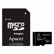 Карта пам'яті Apacer microSDXC 128GB UHS-I Class 10 + SD-адаптер (AP128GMCSX10U1-R) (Код товару:1289 Харьков