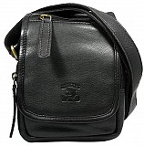 Кожаная мужская сумка, барсетка на плечо Always Wild 5047SNDM черная Киев