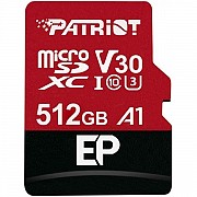 Карта пам'яті Patriot microSDXC 512GB UHS-I/U3 Class 10 + SD-адаптер (PEF512GEP31MCX) (Код товару:27 Харьков