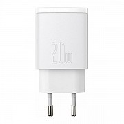 Мережевий зарядний пристрій Baseus Compact Quick Charger 20W QC+PD (Type-C+1USB) White (CCXJ-B02) (К Харьков