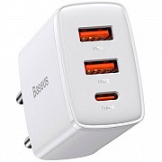 Мережевий зарядний пристрій Baseus Compact Quick Charger 30W QC+PD (Type-C+2USB) White (CCXJ-E02) (К Харьков