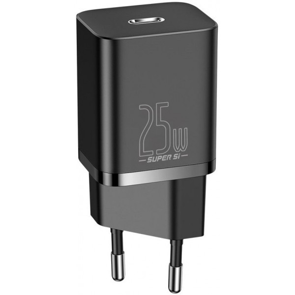 Мережевий зарядний пристрій Baseus Super Si Quick Charger 1C 25W EU Black (CCSP020101) (Код товару:2 Харьков - изображение 1