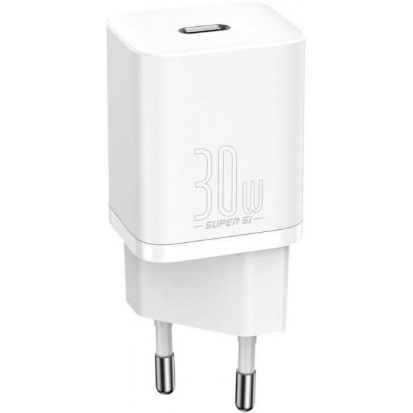 Мережевий зарядний пристрій Baseus Super Si quick charger IC 30W EU White (CCSUP-J02) (Код товару:18 Харьков - изображение 1