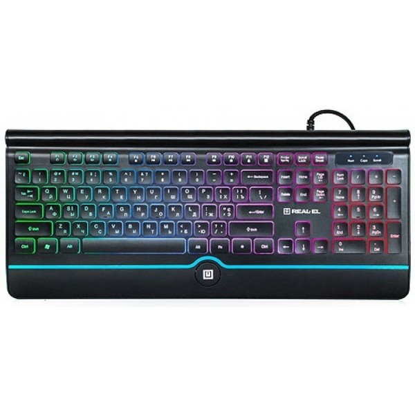 Клавіатура REAL-EL Comfort 8000 Backlit Ukr Black (EL123100033) (Код товару:14166) Харьков - изображение 1
