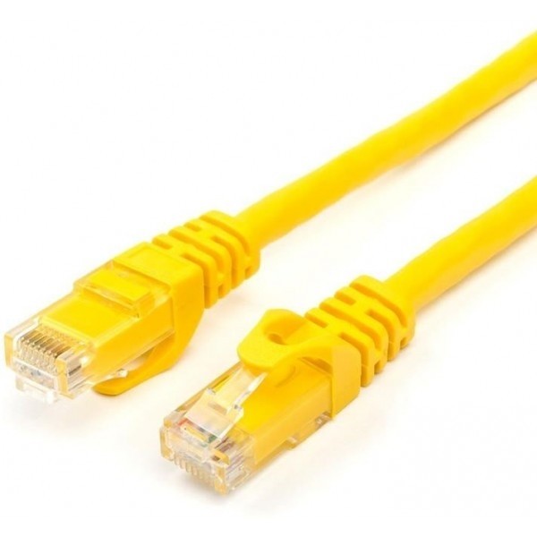 Патч-корд Atcom RJ45 UTP Cat.6 мідь 1м Жовтий (13443) (Код товару:27797) Харьков - изображение 1