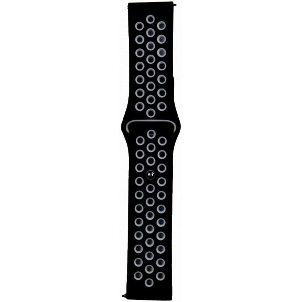 Ремінець Nike Sport для Samsung Watch Active/Galaxy S4 42mm/Gear S2/Xiaomi Amazfit (20mm) Black/Grey Харьков - изображение 1
