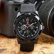 Чоловічий Кварцовий Годинник Swiss Army Чорний. Наручний годинник Киев