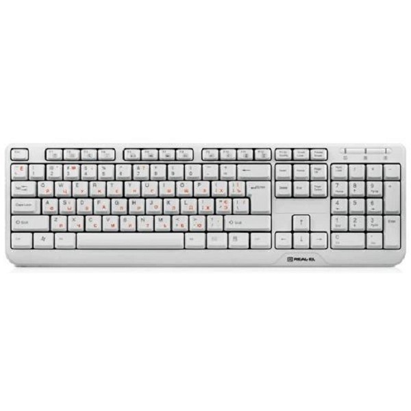 Клавіатура Real-EL Standart 500 USB White (EL123100011) (Код товару:28048) Харьков - изображение 1