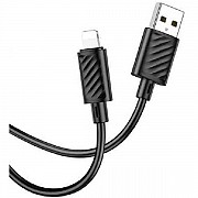 Кабель Hoco X88 Gratified USB to Lightning 2.4A 1m Black (Код товару:27899) Харьков