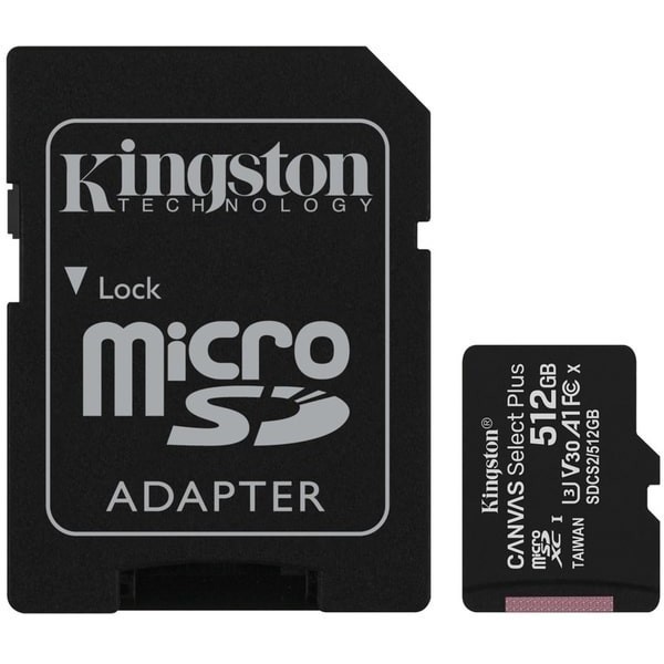 Карта пам'яті Kingston microSDXC 512GB Canvas Select Plus UHS-I/U1 + SD-адаптер (SDCS2/512GB) (Код т Харьков - изображение 1