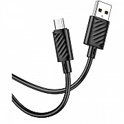 Кабель Hoco X88 Gratified USB to Micro 2.4A 1m Black (Код товару:28174) Харьков