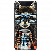 Чохол Boxface для Motorola E20 Єнот з банкою (Код товару:28256) Харьков