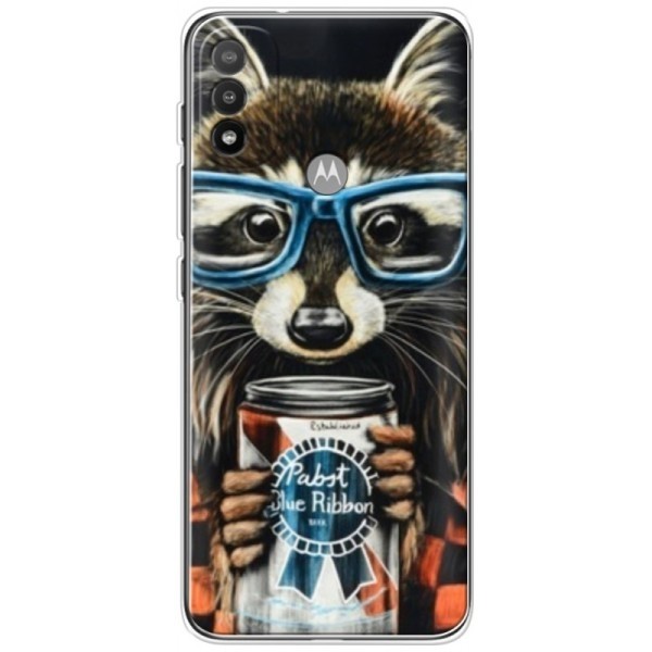 Чохол Boxface для Motorola E20 Єнот з банкою (Код товару:28256) Харьков - изображение 1