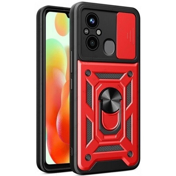 Чохол Camshield Serge Ring for Magnet для Xiaomi Redmi 12C/11A/Poco C55 Red (Код товару:28410) Харьков - изображение 1