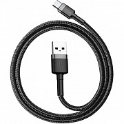 Кабель Baseus Cafule USB to Type-C 2A 2m Black/Grey (CATKLF-CG1) (Код товару:23615) Харьков