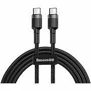 Кабель Baseus Cafule PD 2.0 Type-C to Type-C 60W 2m Gray/Black (CATKLF-HG1) (Код товару:28449) Харьков
