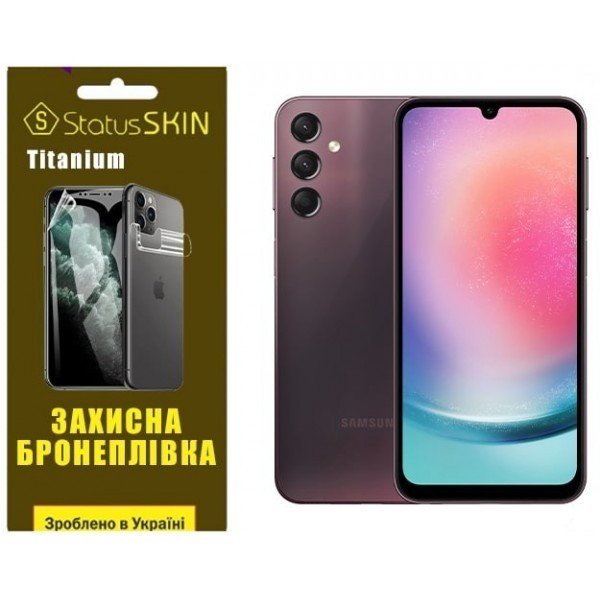 Поліуретанова плівка StatusSKIN Titanium на екран Samsung A24 A245 Глянцева (Код товару:28539) Харьков - изображение 1