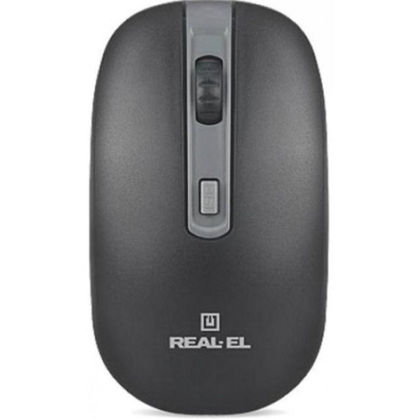 Мишка REAL-EL RM-303 USB Black/Grey (EL123200021) (Код товару:13924) Харьков - изображение 1