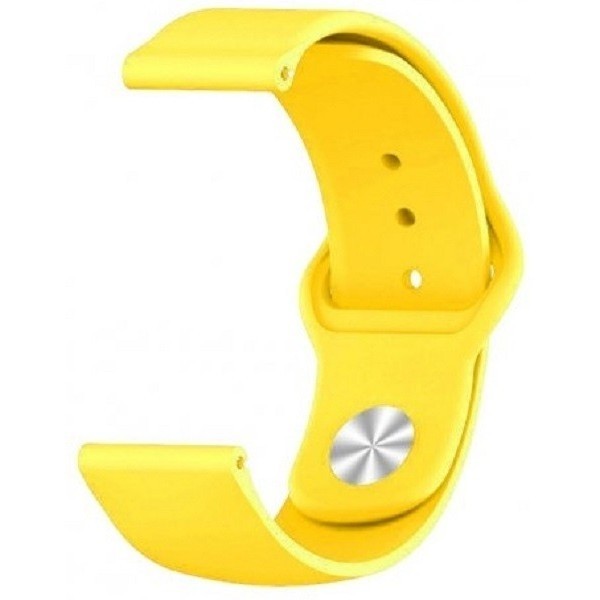 DM Ремінець Silicone для Samsung Watch Gear S3/Watch 46 mm/Xiaomi Amazfit (22mm) Yellow (Код товару: Харьков - изображение 1