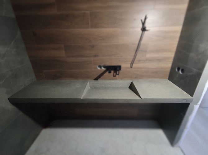 Умывальник щелевой из бетона,столешница в ванную,раковина Одесса - изображение 1