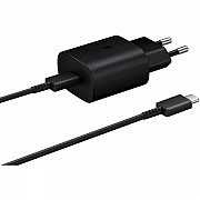 Мережевий зарядний пристрій Samsung 25W PD3.0 Type-C + cable Type-C Black (EP-TA800XBEGRU) (Код това Харьков