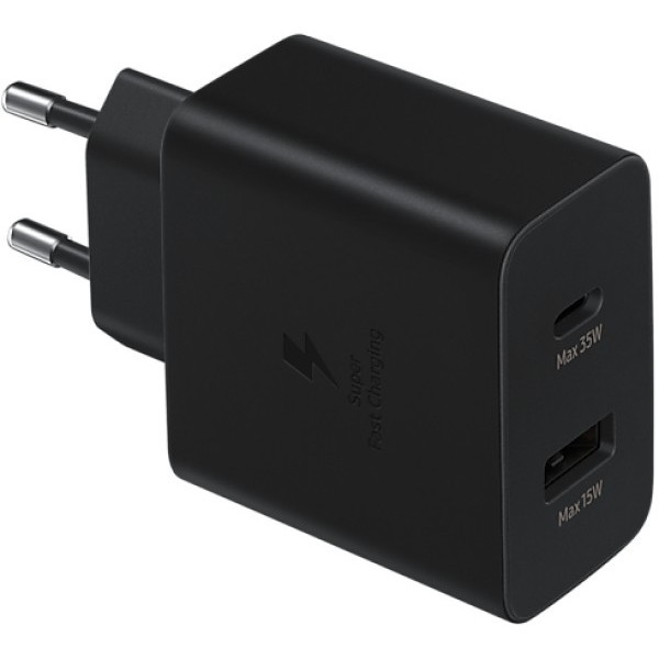 Мережевий зарядний пристрій Samsung 35W Charger Duo USB-C+USB Black (EP-TA220NBEGRU) (Код товару:230 Харьков - изображение 1