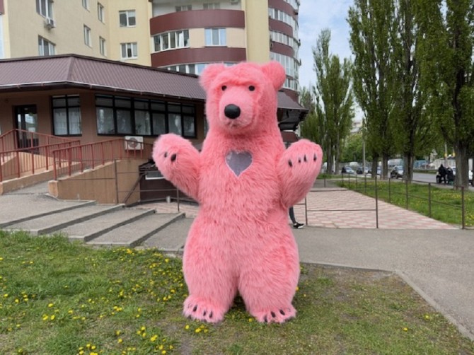 Костюм медведя розовый Київ - изображение 1