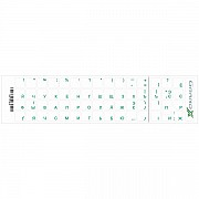 Наклейка на клавіатуру Grand-X Protection 60 keys Cyrillic Transparent/Green (GXTPGW) (Код товару:28 Харьков
