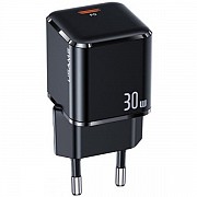 Мережевий зарядний пристрій Usams T45 Super Si Mini USB-C PD&QC3.0 30W 3A Black (US-CC148) (Код това Харьков