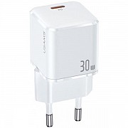 Мережевий зарядний пристрій Usams T45 Super Si Mini USB-C PD&QC3.0 30W 3A White (US-CC148) (Код това Харьков