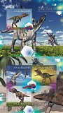 Красивые марки фауна Динозавры-11, 17 блоков Харьков