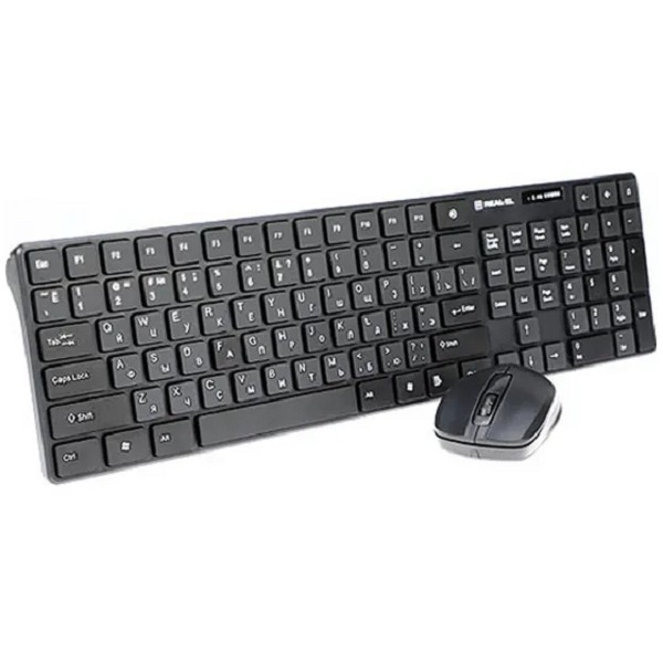 Комплект (клавіатура, мишка) REAL-EL Comfort 9010 Kit USB Black (EL123100034) (Код товару:29296) Харьков - изображение 1