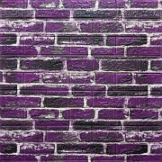 Декоративна 3D панель самоклейка під цеглу фіолетовий Катеринославський 700х770х5мм (041) SW-0000004 Киев