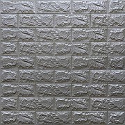 3D панель самоклеюча цегла Срібло 700х770х7мм (017-7) SW-00000059 Киев