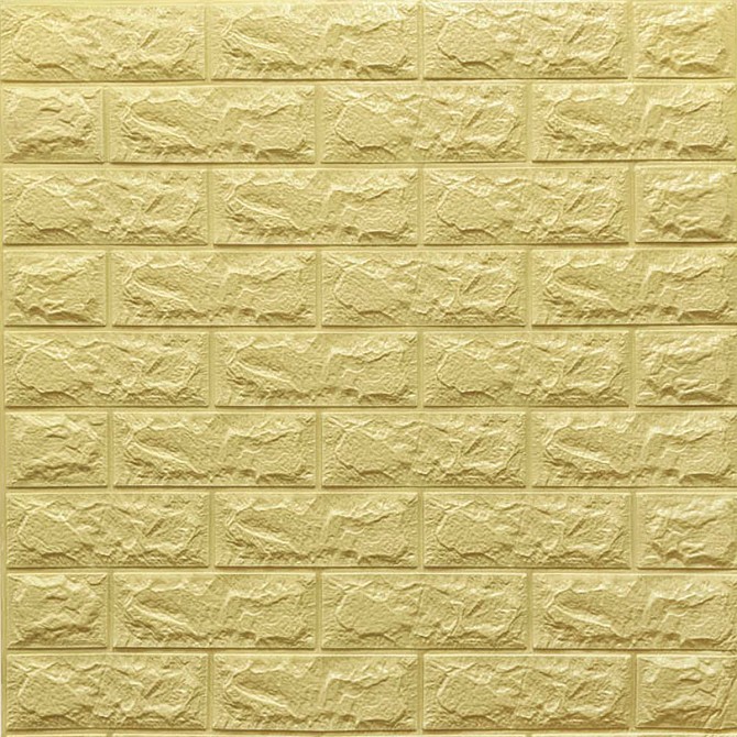 3D панель самоклеюча цегла Жовто-пісочна 700x770x7мм (009-7) SW-00000046 Киев - изображение 1