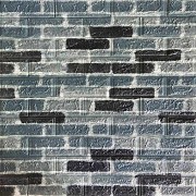 Декоративна 3D панель самоклейка під цеглу чорно-синій Катеринославський 700х770х5мм (342) SW-000008 Киев